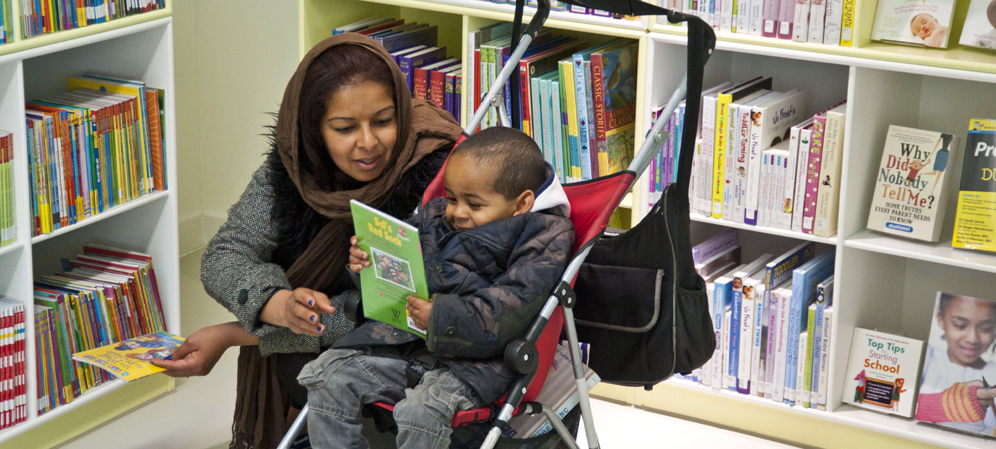 mother and child at idea store watney market